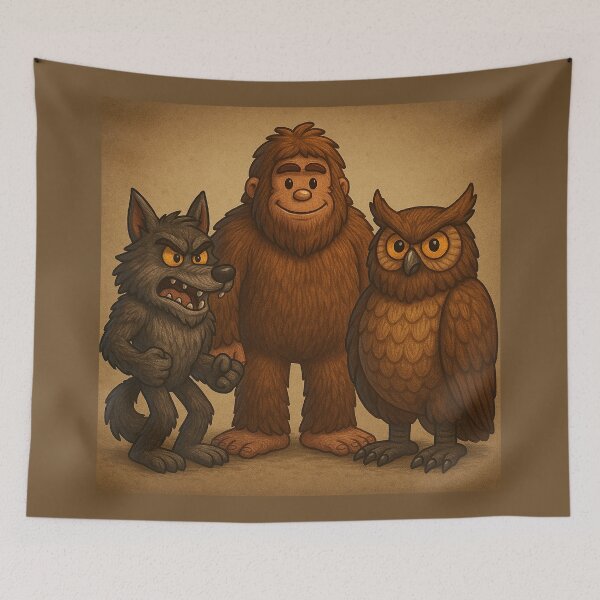 Item preview, Bigfoot, Owlbear and Yeti 05 designed and sold by AIfolklore.