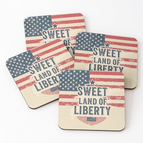 Item preview, Sweet Land of Liberty – Vintage USA Flag Art | Patriotic American Decor | Stars & Stripes Freedom Tribute designed and sold by RehanInkDesigns.