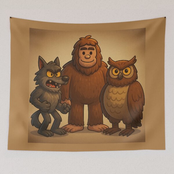 Item preview, Bigfoot, Owlbear and Yeti 06 designed and sold by AIfolklore.