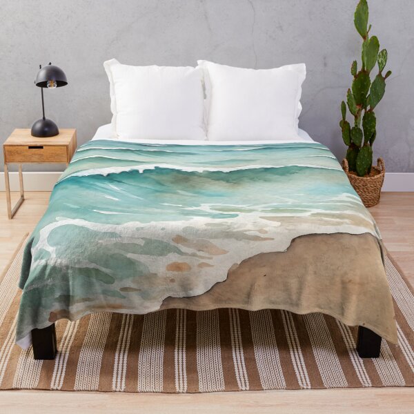 Item preview, Serene Watercolor Beach Waves | Ocean Scene designed and sold by Travelslightly.