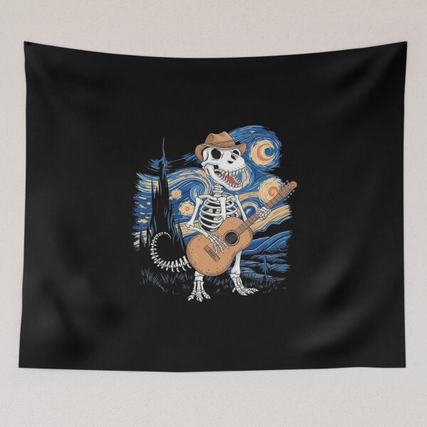 Item preview, Starlight Serenade: Artistic Dino Guitarist Design designed and sold by love3617.