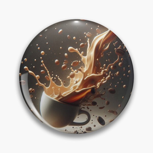 Item preview, Floating Coffee Spill – Invisible Cup Surreal Art Design designed and sold by ashokreddy343.