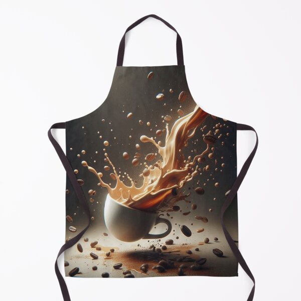 Item preview, Floating Coffee Spill – Invisible Cup Surreal Art Design designed and sold by ashokreddy343.