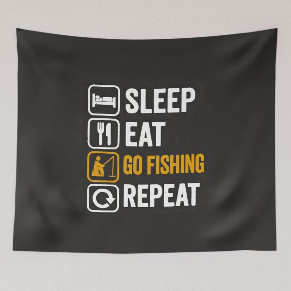 Item preview, SLEEP EAT GO FISHING REPEAT  designed and sold by rafalZielinski.