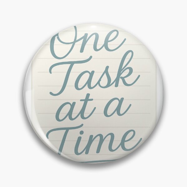 Item preview, Una tarea a la vez – Pegatina con cita motivacional designed and sold by Holistic Habit Hub.