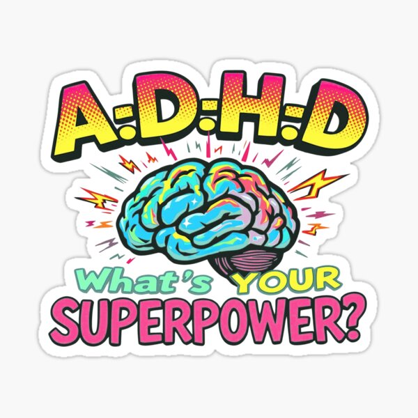 Item preview, ADHD What's Your Superpower - Rainbow Brain Power Design designed and sold by Sinfulchicken.