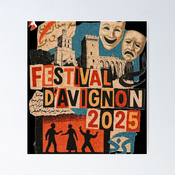 Item preview, Vintage Festival d'Avignon 2025 Poster – French Theater, Comedy & Drama designed and sold by CocktailDesigns.