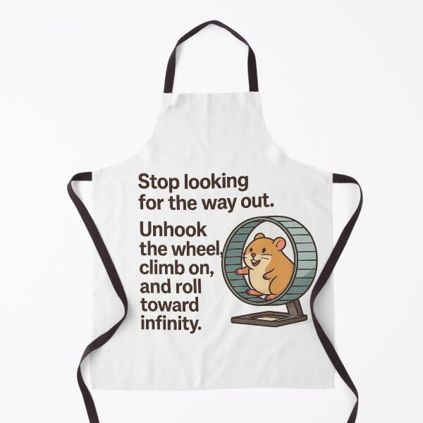 Item preview, Motivational Hamster Quote – Unhook the Wheel and Roll to Infinity designed and sold by Piesseportrait.