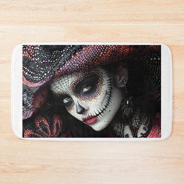 Item preview, Vibrant Day of the Dead Skull Makeup Photo Art designed and sold by Artessie.