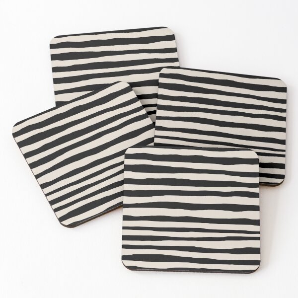 Item preview, Horizontal Stripes Black and Linen White designed and sold by tonymagnerart.