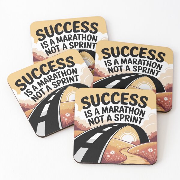 Aperçu de l'œuvre Le succès est un marathon, pas un sprint - Inspire Says créée et vendue par WhimWiz.