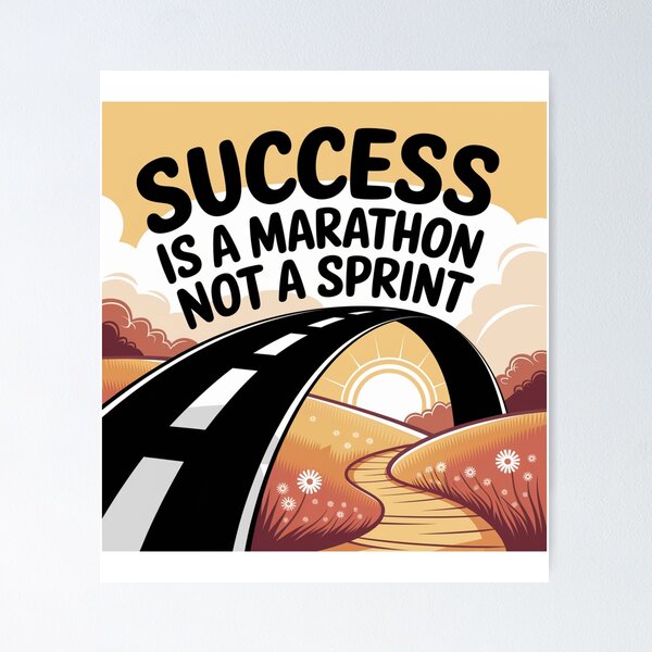 Item preview, Success is a Marathon Not a Sprint - Inspire Sayings designed and sold by WhimWiz.