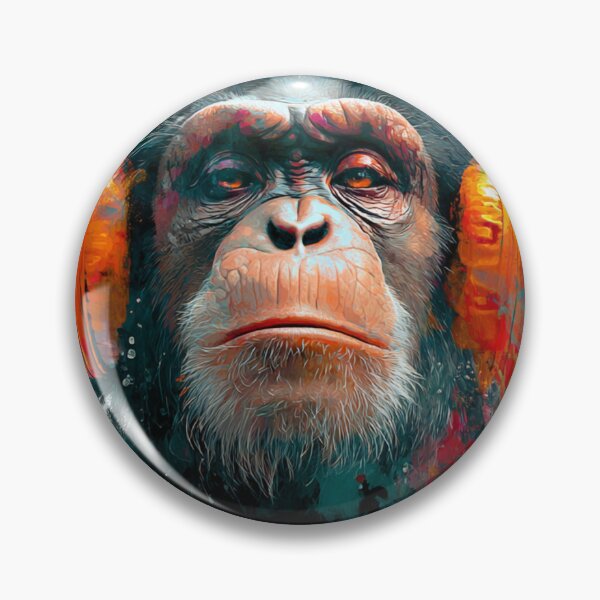 Item preview, DJ Monkey Business Ape With Orange Headphones designed and sold by GrinGalore.