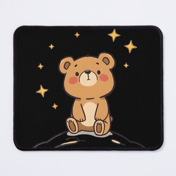 Item preview, A cute little bear is sitting among the stars. designed and sold by SanchillShop.
