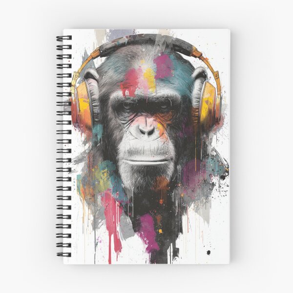 Item preview, DJ Monkey Business Ape With Gold Headphones designed and sold by GrinGalore.