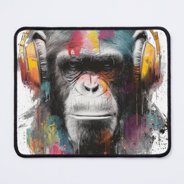 Item preview, DJ Monkey Business Ape With Gold Headphones designed and sold by GrinGalore.