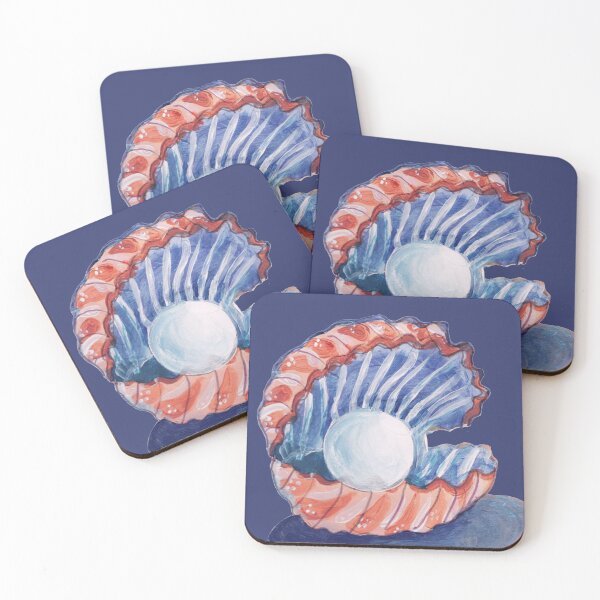 Item preview, Pearl in a Shell – Watercolor Ocean-Inspired Feminine Design designed and sold by LauraCreates.