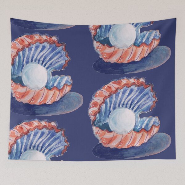 Item preview, Pearl in a Shell – Watercolor Ocean-Inspired Feminine Design designed and sold by LauraCreates.