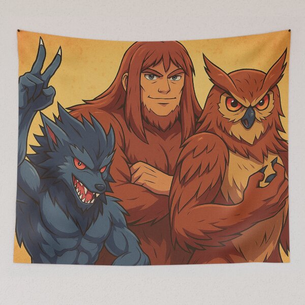 Item preview, Bigfoot, Owlbear and Yeti 11 designed and sold by AIfolklore.