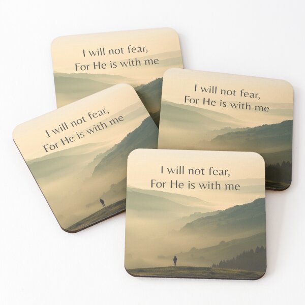 Item preview, I Will Not Fear, For He Is With Me – Christian Encouragement Art designed and sold by DivineWordsArt.