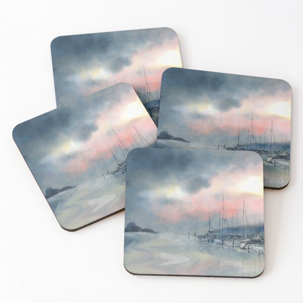 Item preview, Boats in the evening  designed and sold by PaintyCreator.
