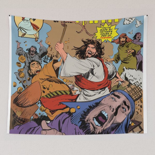 Item preview, Camiseta cómica Jesús es el defensor de la fe designed and sold by Exalt Pictures.
