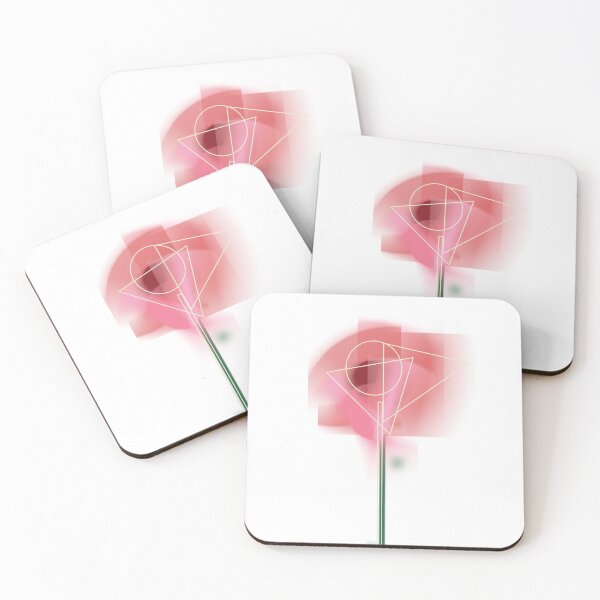 Item preview, Everlasting Rose – Abstract Geometric Botanical Poster designed and sold by C1overQueen.