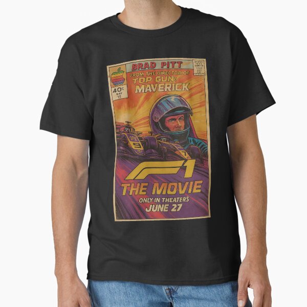 Item preview, Retro F1 Racing Poster Featuring Brad Pitt – Vintage Comic Style Movie Art designed and sold by AS94 Creative Designs.