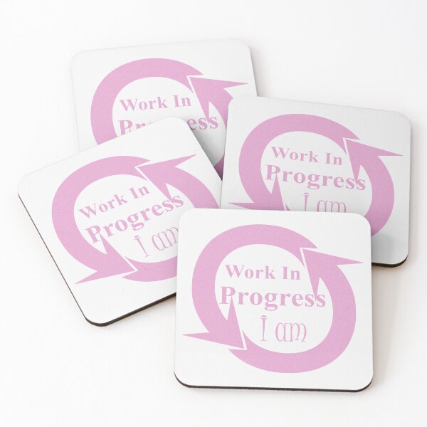 Item preview, Work In Progress, I am - Pink Inspirational Typography designed and sold by WD-Artist.