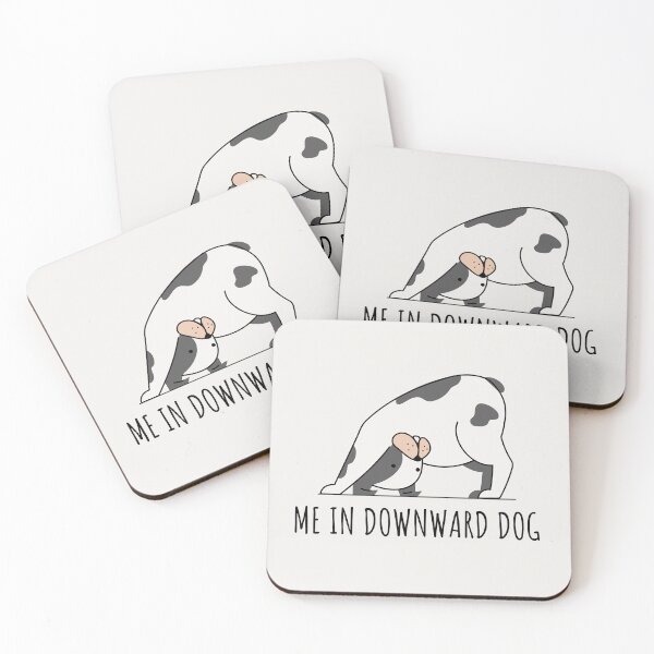 Item preview, Me in Downward Dog – Funny Yoga Dog Illustration designed and sold by loomzen.