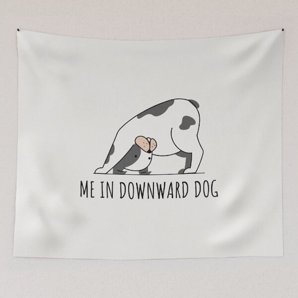 Item preview, Me in Downward Dog – Funny Yoga Dog Illustration designed and sold by loomzen.