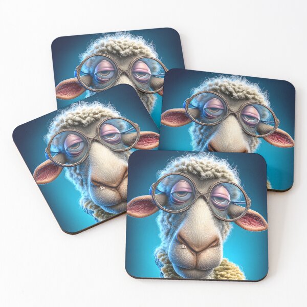 Item preview, Stylish Sheep Character with Glasses and Jacket designed and sold by Artessie.