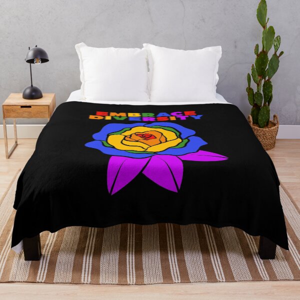 Item preview, Embrace Diversity Rainbow Flower Art designed and sold by Darderdoor.