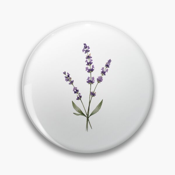 Item preview, Watercolor lavender stem with tiny purple blossoms  designed and sold by tetibright.