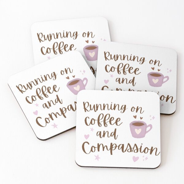 Item preview, Running on Coffee and Compassion | Therapist, Nurse, Teacher Life designed and sold by Therapun.