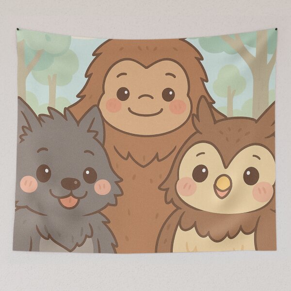 Item preview, Bigfoot, Owlbear and Yeti 17 designed and sold by AIfolklore.