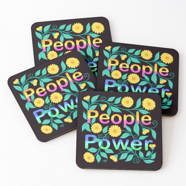 Item preview, People power flowers on black designed and sold by MarySchwindt.