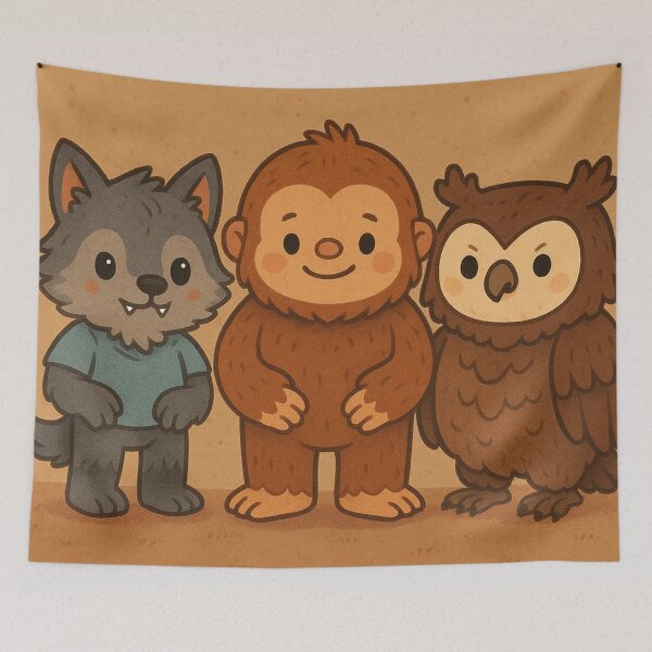 Item preview, Bigfoot, Owlbear and Yeti 18 designed and sold by AIfolklore.