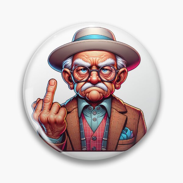 Item preview, grandpa showing rude finger designed and sold by HolaJosephina.