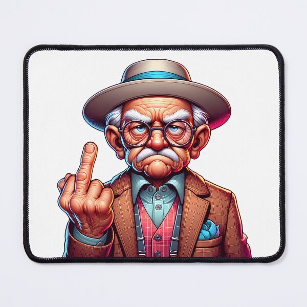 Item preview, grandpa showing rude finger designed and sold by HolaJosephina.