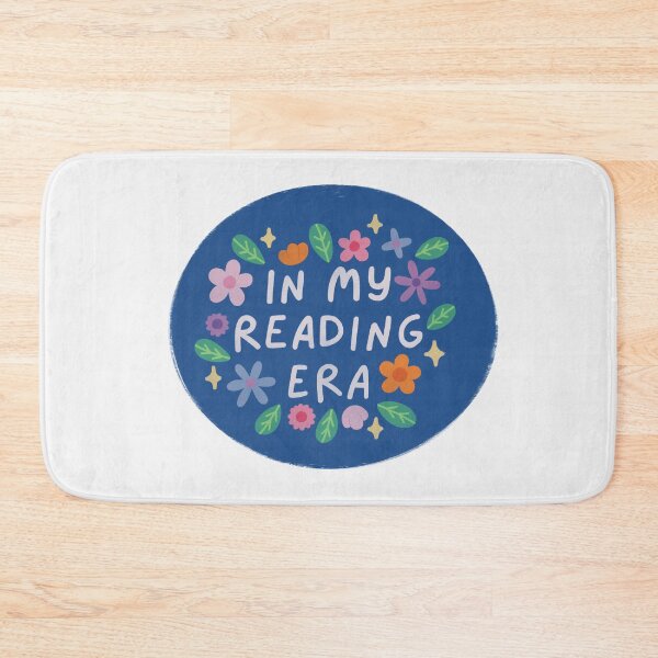 Item preview, in my reading era blue cute quote with flowers designed and sold by winterpumpkin.