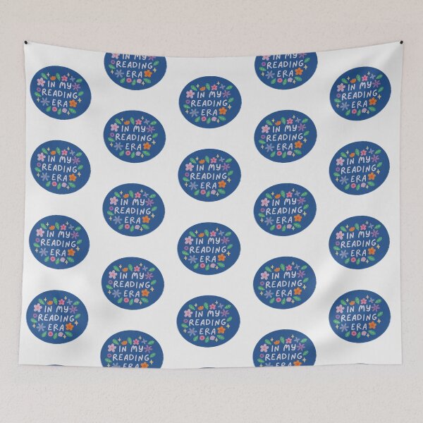 Item preview, in my reading era blue cute quote with flowers designed and sold by winterpumpkin.