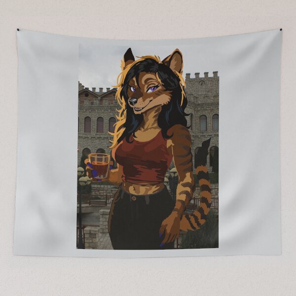 Item preview, Irene, the Thylacine Queen, with Tumbler, in Red designed and sold by KlakkDrawsStuff.