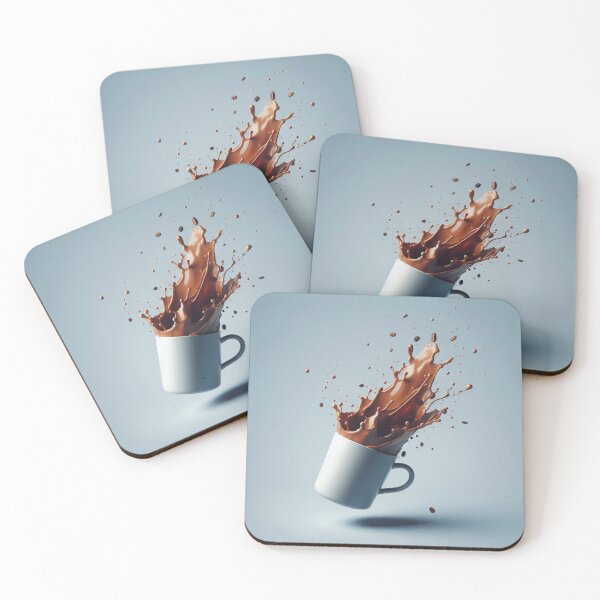 Item preview, No Cup Needed – Mid-Air Coffee Spill Concept designed and sold by ashokreddy343.