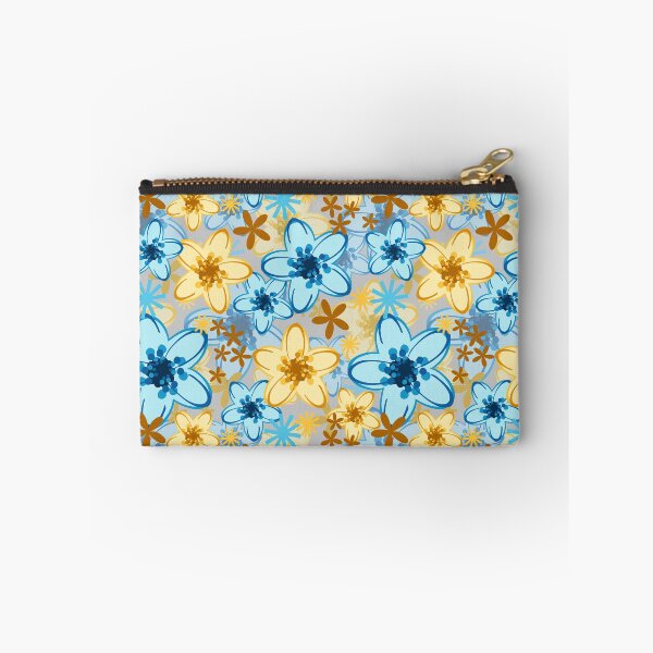 Item preview, Floral Fabric Pattern Blue Yellow Seamless Repeat designed and sold by Sharon Schwalbe.