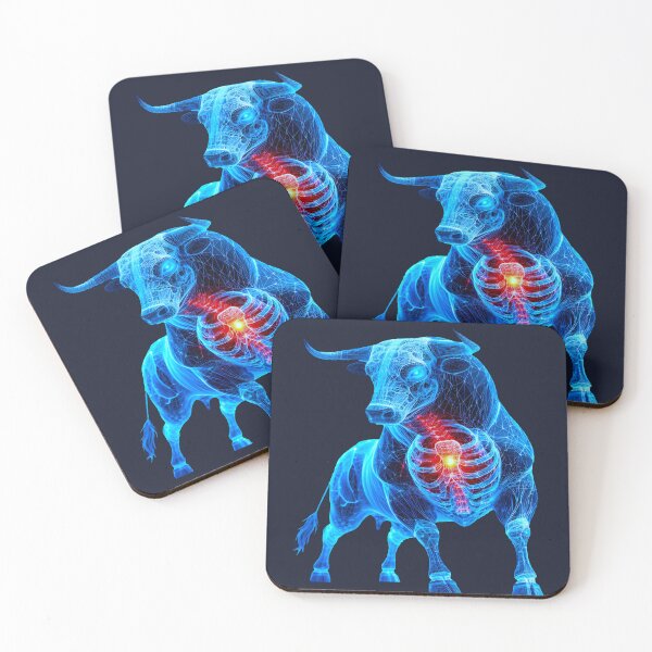 Item preview, Trader Toro Bull - Blue Illustration designed and sold by AD-Digital-Art.
