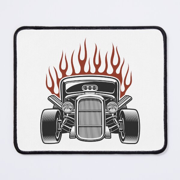 Item preview, Retro Hot Rod with Flames designed and sold by the-craft-shop.