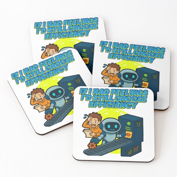 Item preview, If I Had Feelings, I’d Still Choose Efficiency – Robot Work Ethic Shirt designed and sold by ArtbyCrystal.