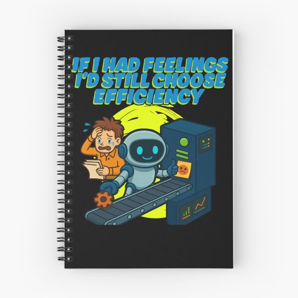 Item preview, If I Had Feelings, I’d Still Choose Efficiency – Robot Work Ethic Shirt designed and sold by ArtbyCrystal.