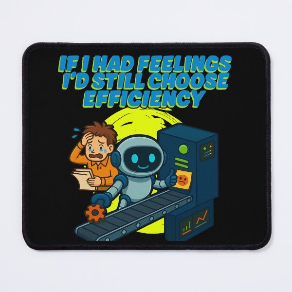 Item preview, If I Had Feelings, I’d Still Choose Efficiency – Robot Work Ethic Shirt designed and sold by ArtbyCrystal.